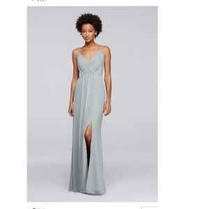 David’s Bridal Mystic/Slate Gray Bridesmaid Dress